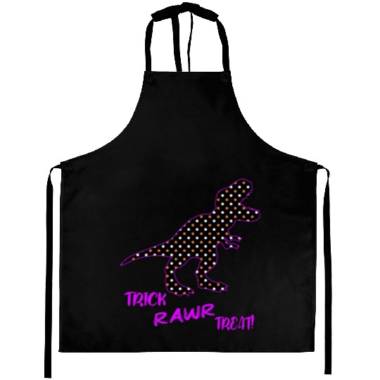 Trick RAWR Treat! - Halloween Tyrannosaurus Rex Aprons