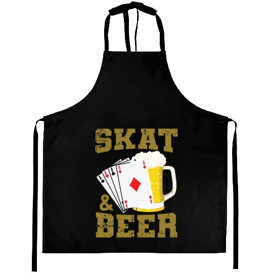 Skat and Beer Card Game Irritate playing Cards Aprons