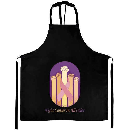 Cancer Sucks In Every Color Fighter Fight Support Aprons