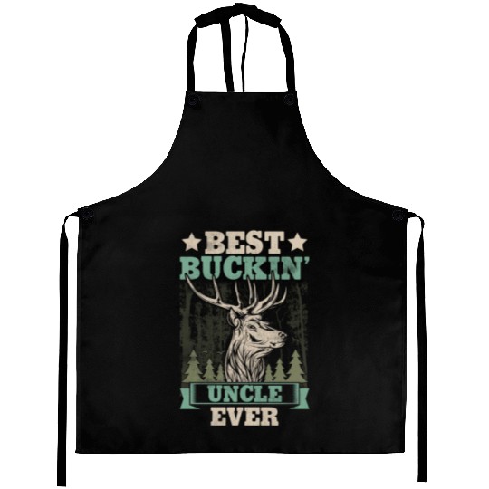 Best Buckin' Uncle Ever Funny Hunting Lover Aprons