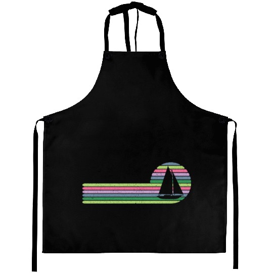 Sailor Sunset Sailboat Skipper Captain Sailing Aprons