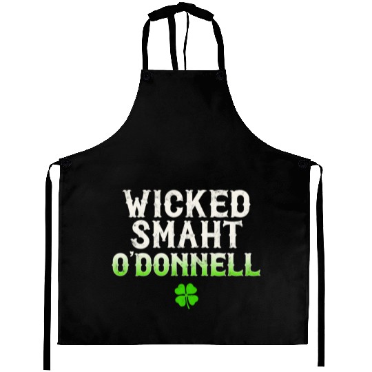 Wicked Smaht O'Donnell Clan Boston Irish Slang Aprons
