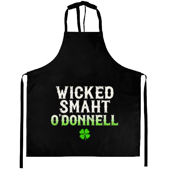 Wicked Smaht O'Donnell Clan Boston Irish Slang Aprons