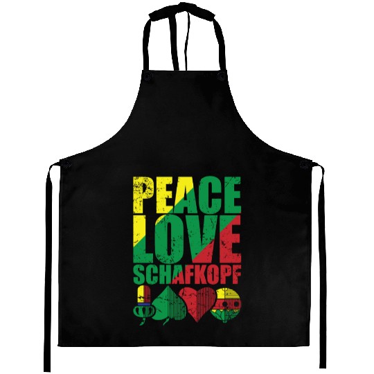 Peace Love Sheepshead Card Game Playing Card Aprons