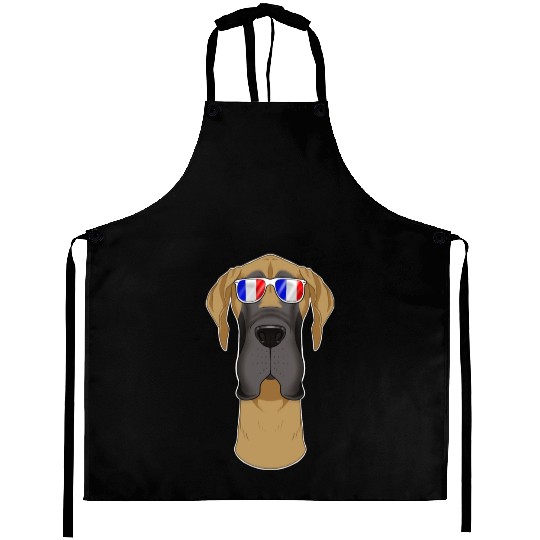 Great Dane France Sunglasses I French Flag Aprons