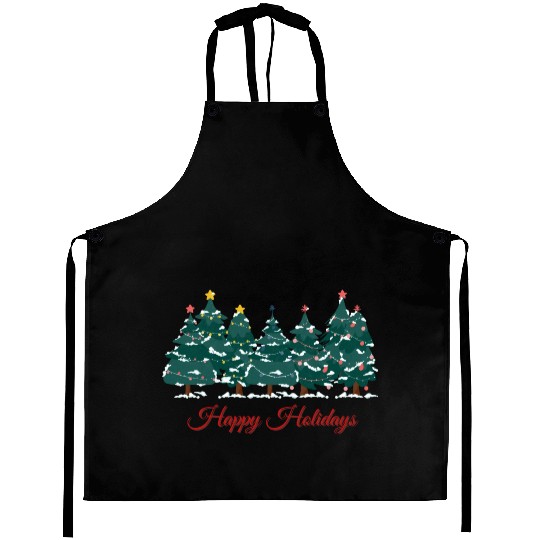 Happy Holidays Aprons