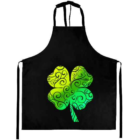 Mandala Tribal Shamrock For St. Patricks Day Aprons
