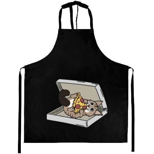 Maine Cat Pizza Lover Aprons