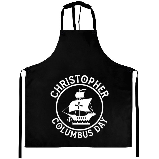 Funny Christopher Columbus Day Aprons