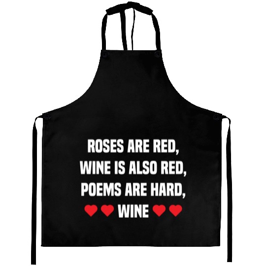 Valentine Wine Funny Gift for Him Her Wine Lover Aprons