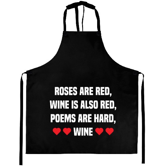 Valentine Wine Funny Gift for Him Her Wine Lover Aprons