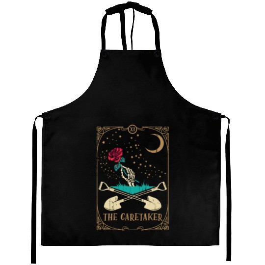 Rose Tarot Card Occult Club Gothic Caretaker Aprons