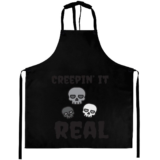 Creepin it Real Skulls Aprons for boys