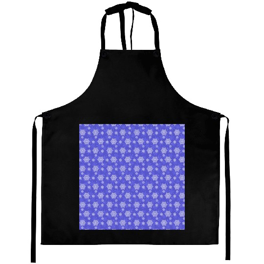 Blue Snowflakes Pattern Aprons