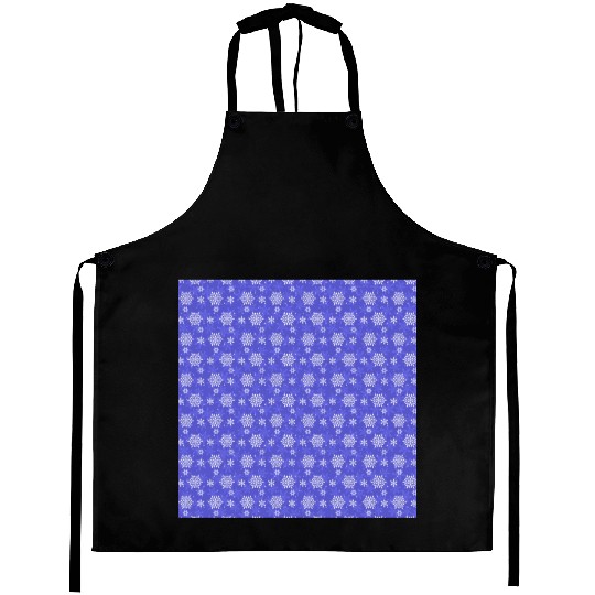 Blue Snowflakes Pattern Aprons