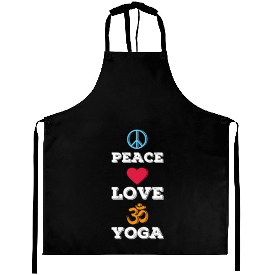 Relax Yoga Time Mandala Meditate Love Yoga Aprons