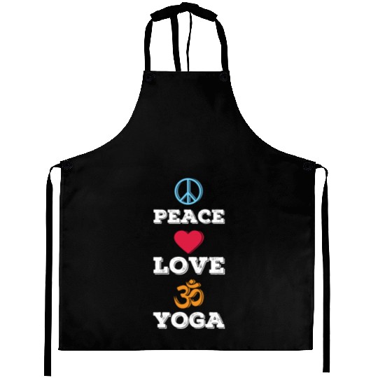 Relax Yoga Time Mandala Meditate Love Yoga Aprons