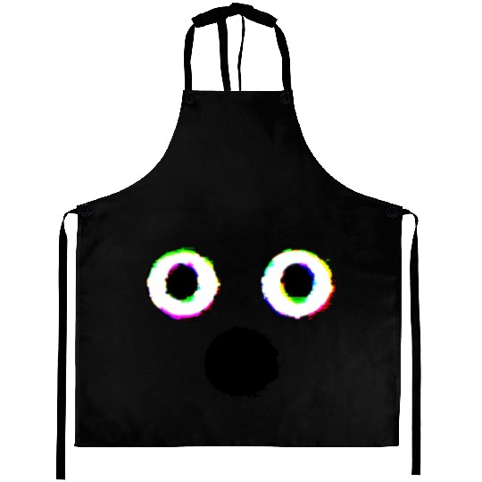 Glitch Ghost Face Aprons