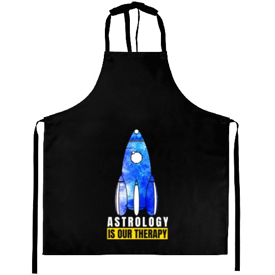 Abstract Delightful Rocket Of Cheerful Astro Quote Aprons