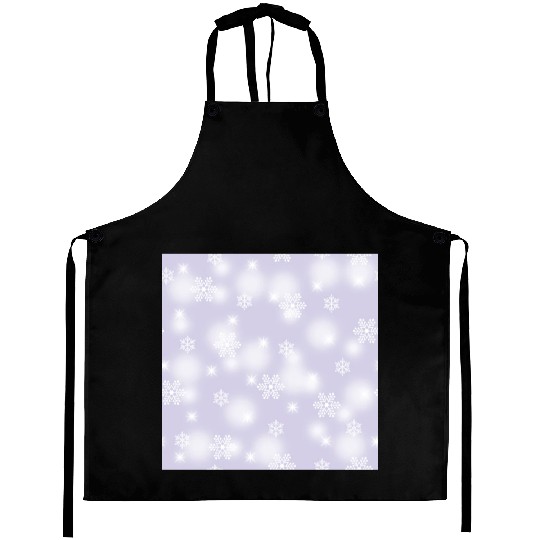 Lavender Snowflakes Pattern Aprons
