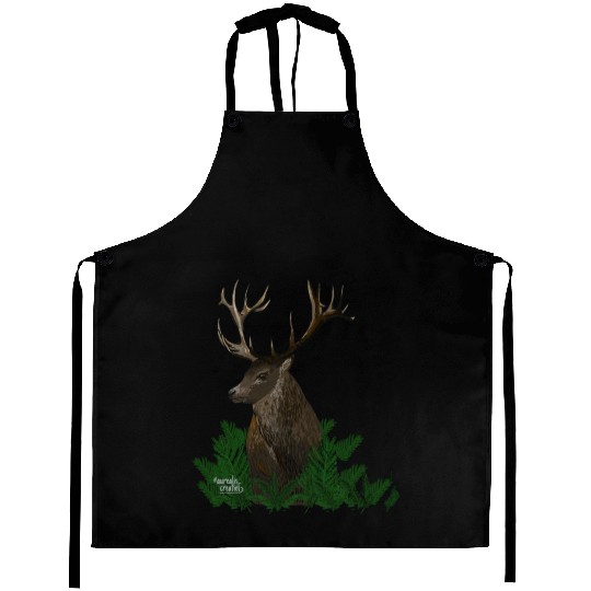 Deer in a green forest Aprons