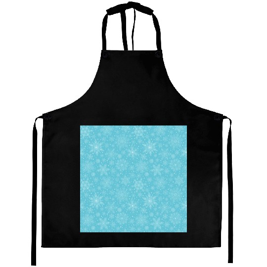 Blue Snowflakes Pattern Aprons