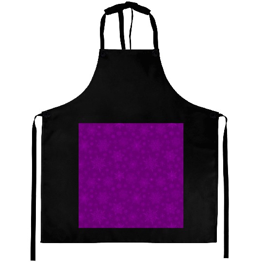Purple Snowflakes Pattern Aprons
