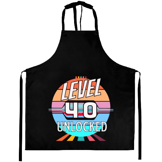 40th Birthday Bonus Level Aprons