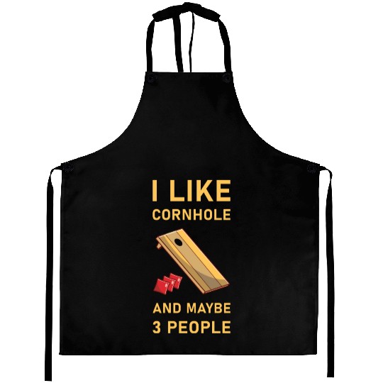 I like cornhole and maybe 3 people - Bean Bag Toss Aprons