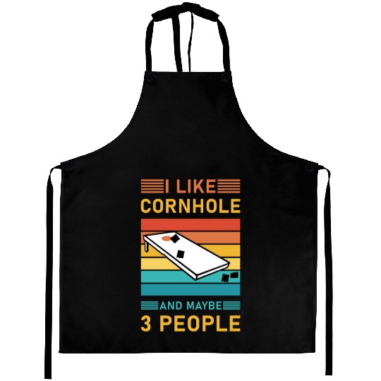 I like cornhole and maybe 3 people - Bean Bag Toss Aprons
