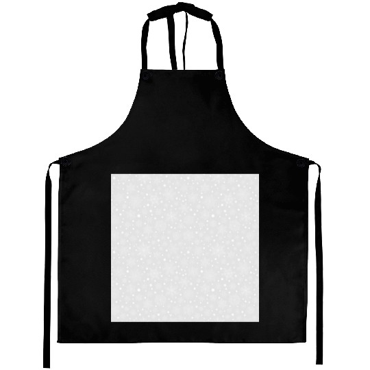 Light Grey Snowflakes Pattern Aprons