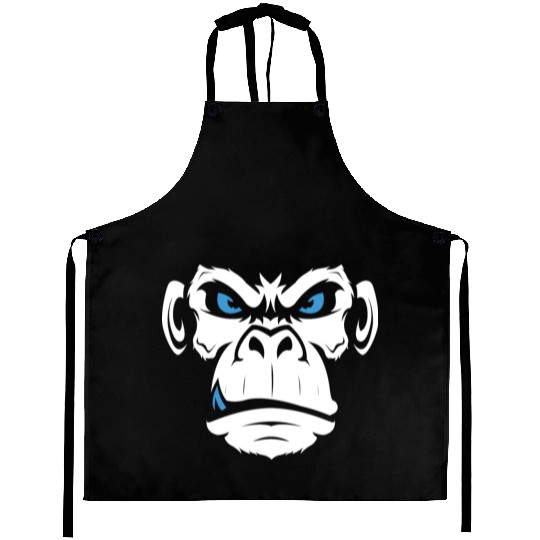 Monkey Head Angry Monkey Face Aprons