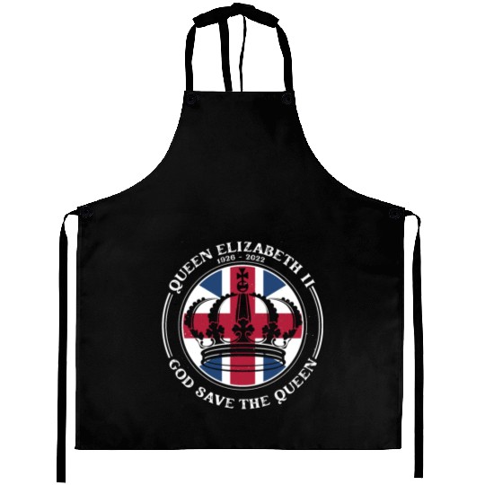 UK British Queen Elizabeth II God Save The Queen Aprons
