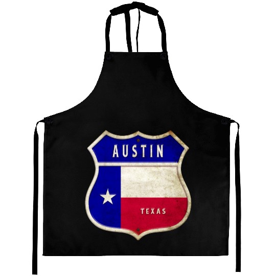 Austin Texas crest flags design Aprons
