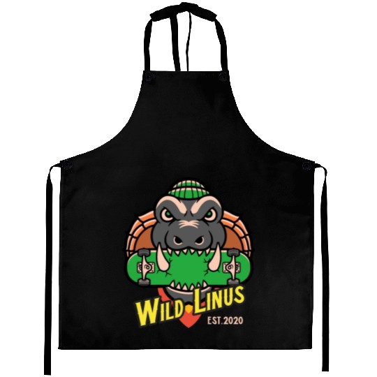 Skating Crocodile by Wild Linus Germany Aprons