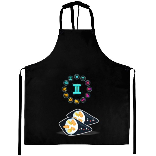 Japanese Sushi Funny Gemini Zodiac Sushi Lover Pun Aprons