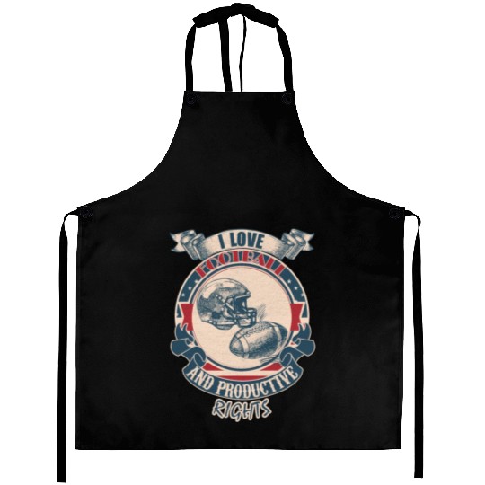 I love football reproductive rights vintage Aprons