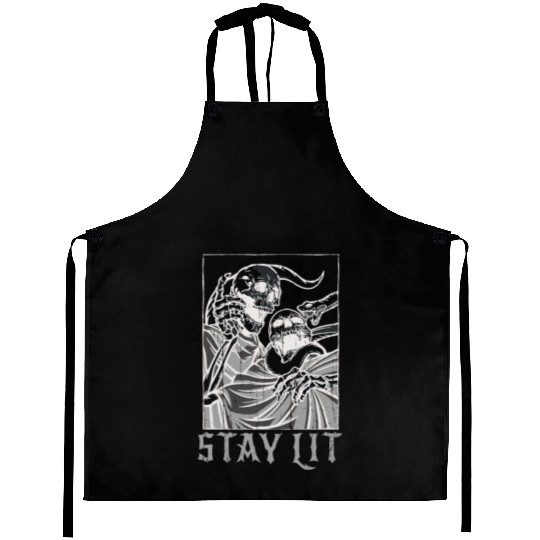 Skeleton Bones Tarot Card Occult Stay Gothic Aprons