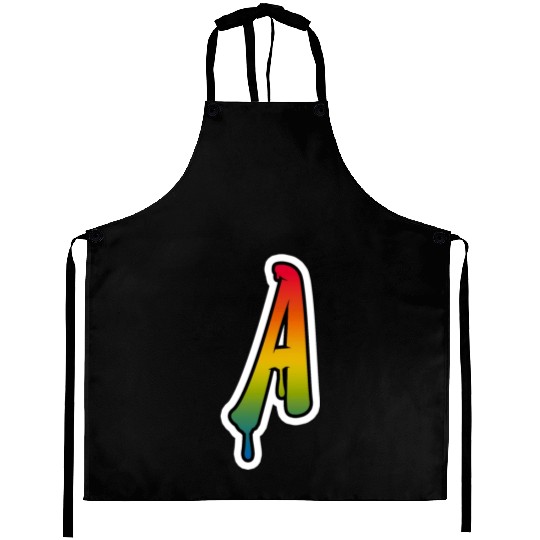 Letter A Graffiti Lettering Alphabet Monogram Init Aprons