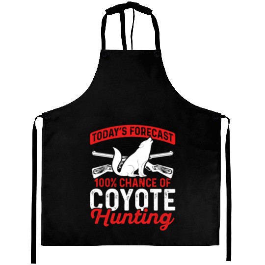 Coyote Trapping Coyote Hunting Yote Hunting Gift Aprons