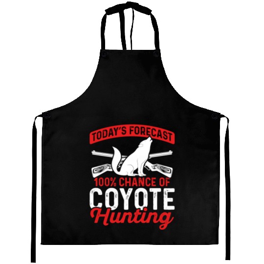 Coyote Trapping Coyote Hunting Yote Hunting Gift Aprons