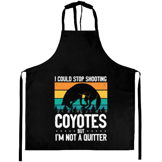 Coyote Trapping Coyote Hunting Yote Hunting Gift Aprons