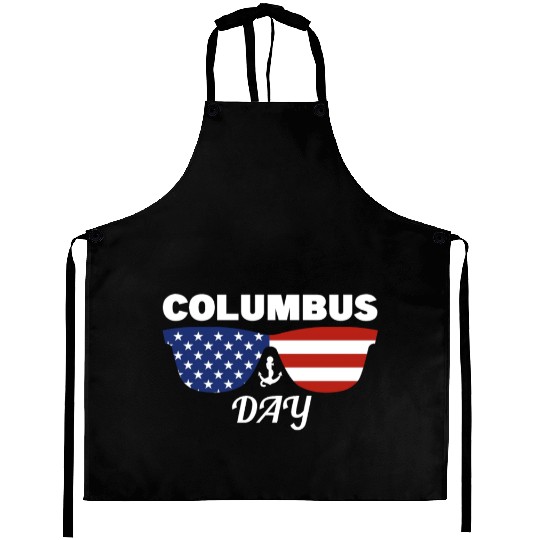 Columbus Day Glasses America Aprons