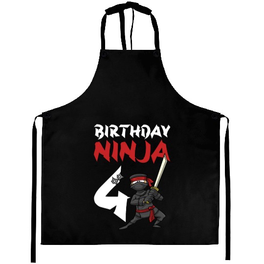 Birthday Party 4 Years Old Japanese Ninja Birthday Aprons