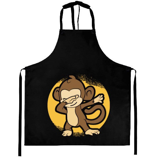 Cute Dabbing Monkey Aprons