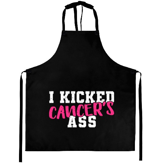 I Kicked Cancers Ass Breast Cancer Survivor Aprons