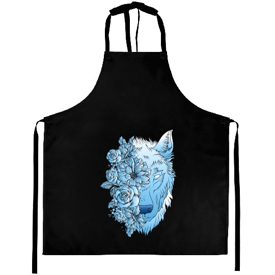 Floral Wolf Aprons