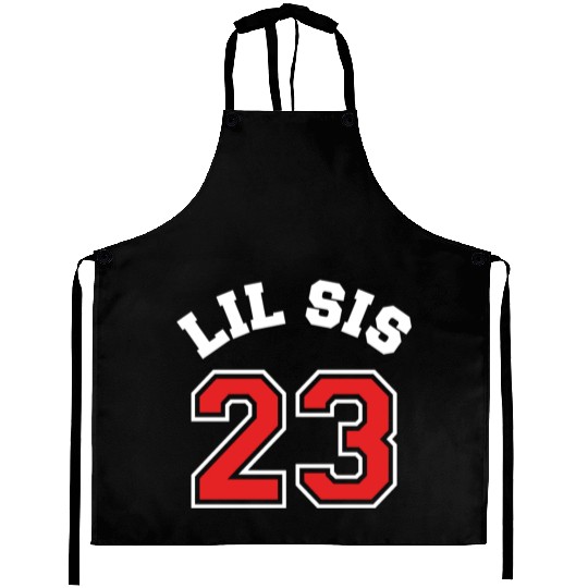 Lil Sis 2023 Little Sister Baby Family Birth Child Aprons
