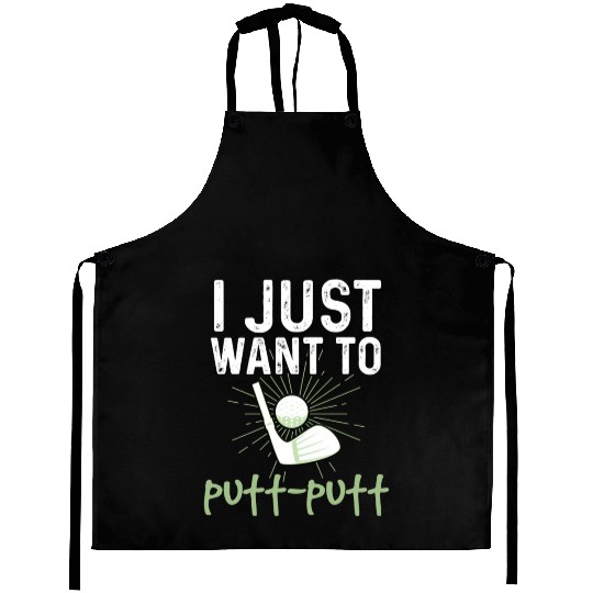 Funny Goofy Mini Golf Quotes Putt Putt Legend Aprons