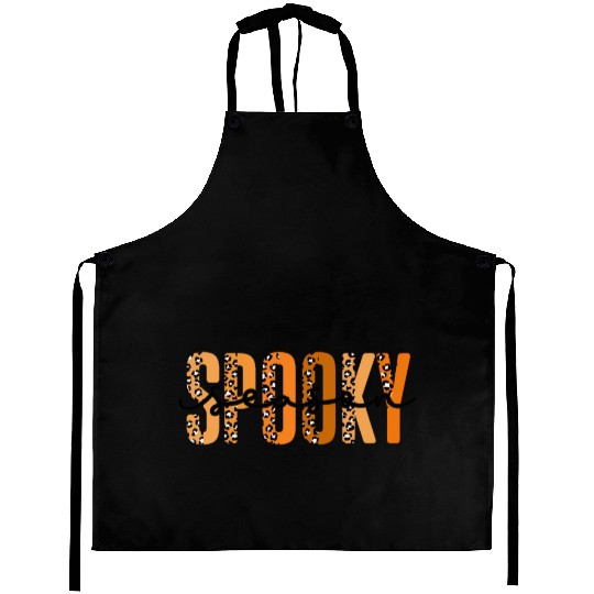 Spooky Season Halloween Leopard Aprons